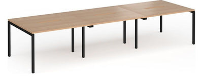 Bravo Connex Plus Goal Post Triple Back to Back Desk (6 Person)