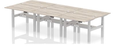 Impulse Air Back-to-Back Sit-Stand Desk, Pod of Six