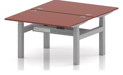 Impulse Air Pastel Back-to-Back Sit-Stand Desk, Pod of Two
