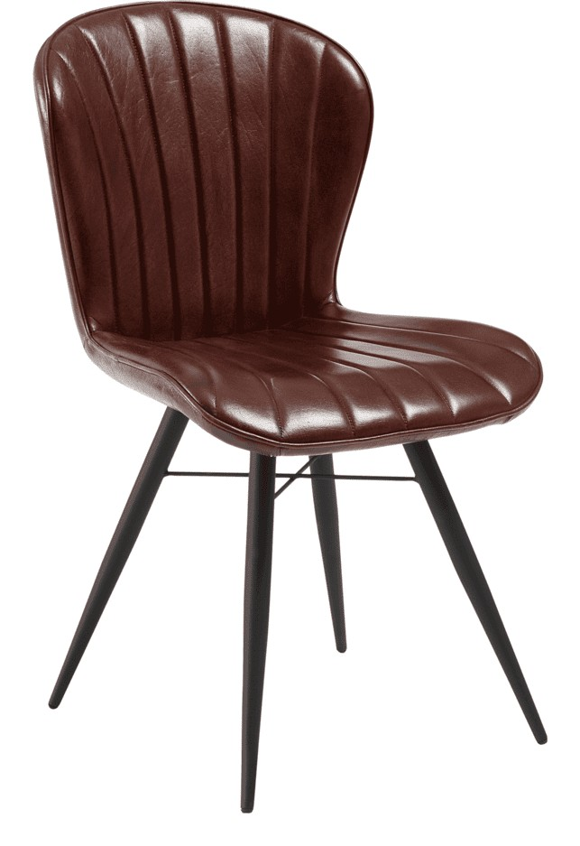 Lars Side Chair, Genuine Claret Red Leather