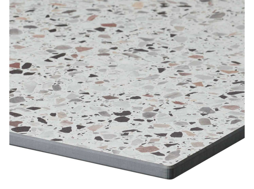 12mm Compact Laminate Table Top, Terrazzo, 590 mm square