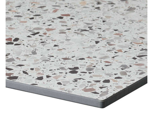 12mm Compact Laminate Table Top, Terrazzo, 590 mm square