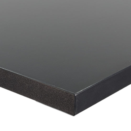 25mm Premium Laminate Table Top, Jet black, 600 mm square