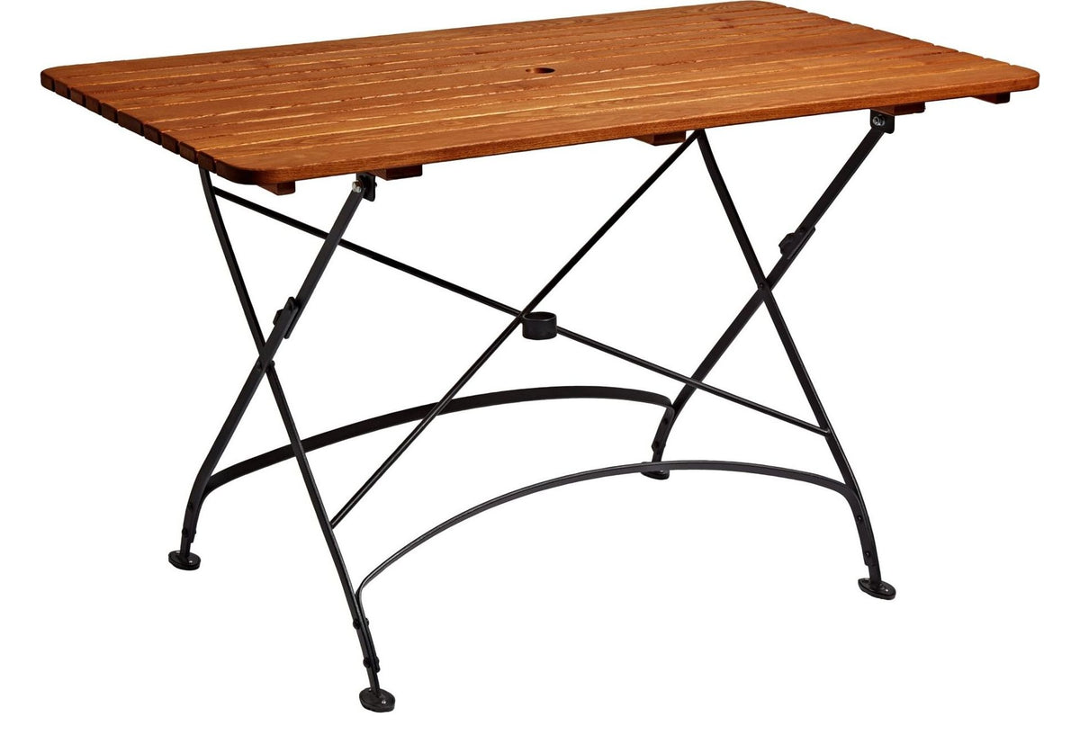 Arch Folding Table, 120x70cm Inc. Centre Parasol Hole&Ring