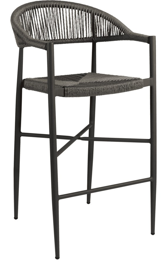 Atlantic Stacking Bar Stool, Dark Grey