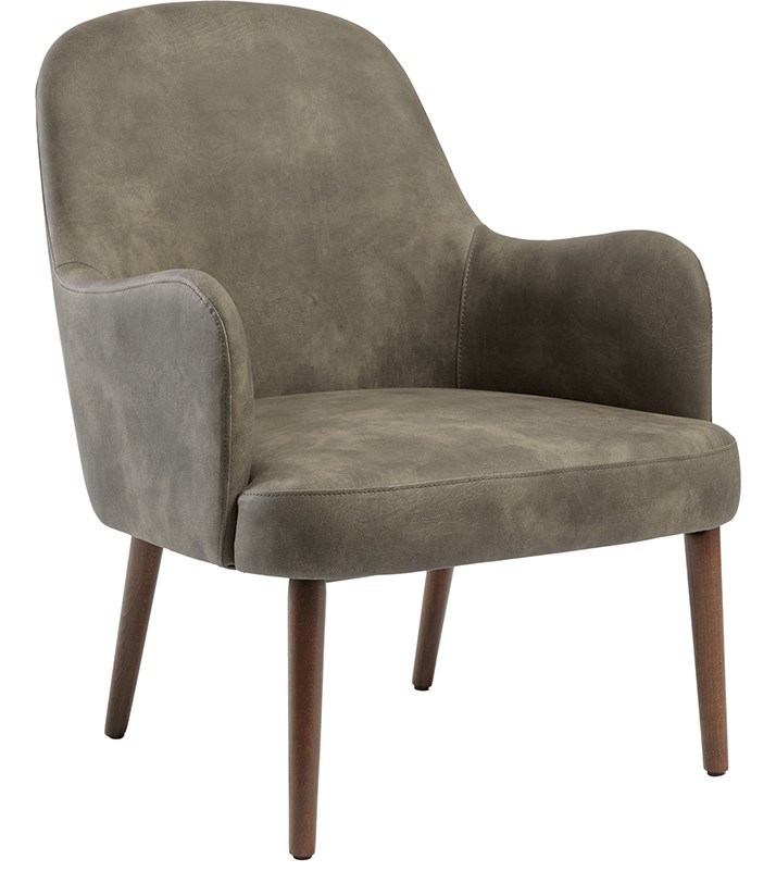 Aztec Lounge Arm Chair Legs N109 Steel Grey Vintage Elegance Faux Leather
