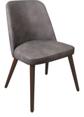 Aztec Side Chair LegsN109SteelGreyVintageEleganceFauxLeather