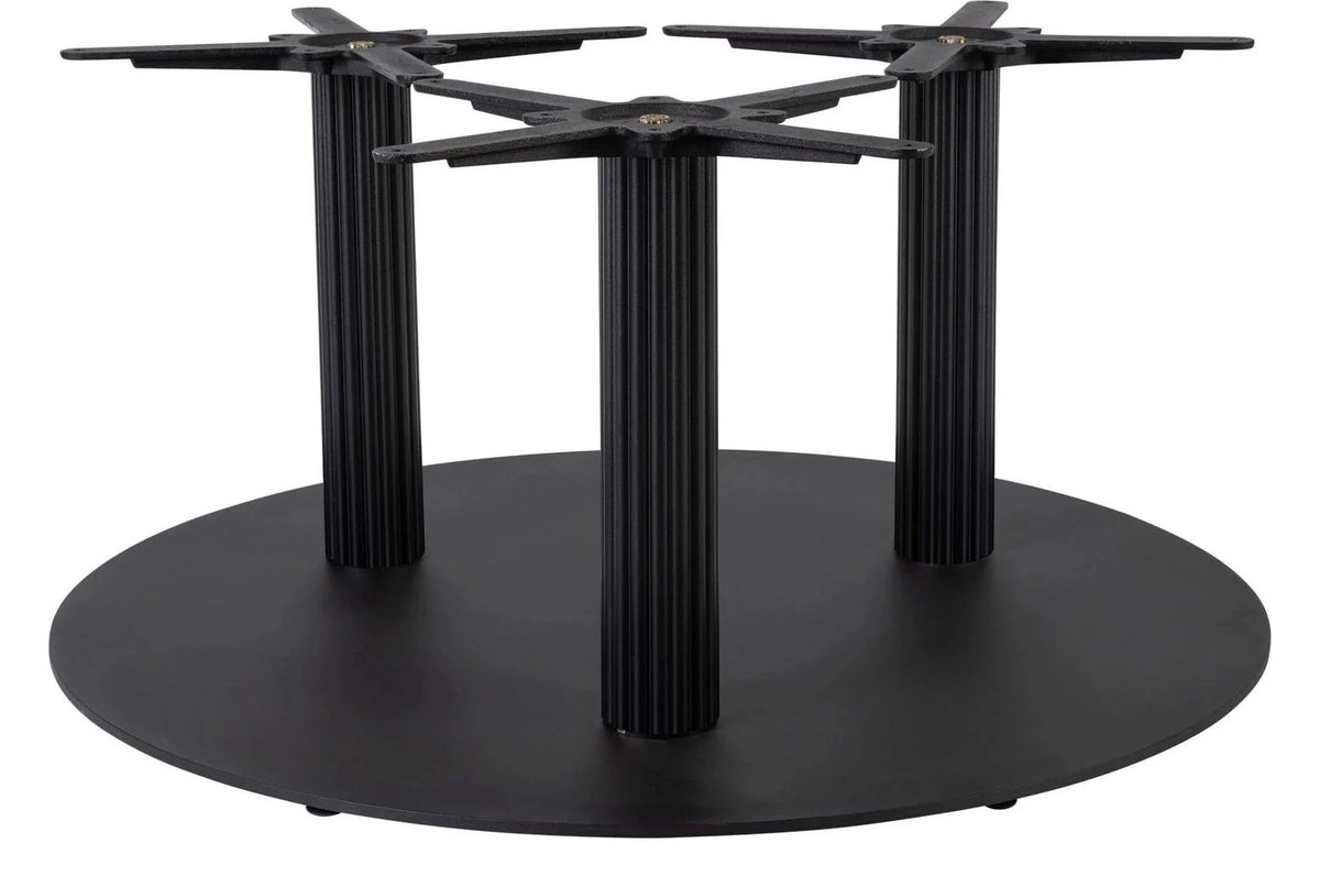 Boston Black Fluted Table Base, Extra Large Round, base 90 x 90 cm, Coffee, 43 cm high