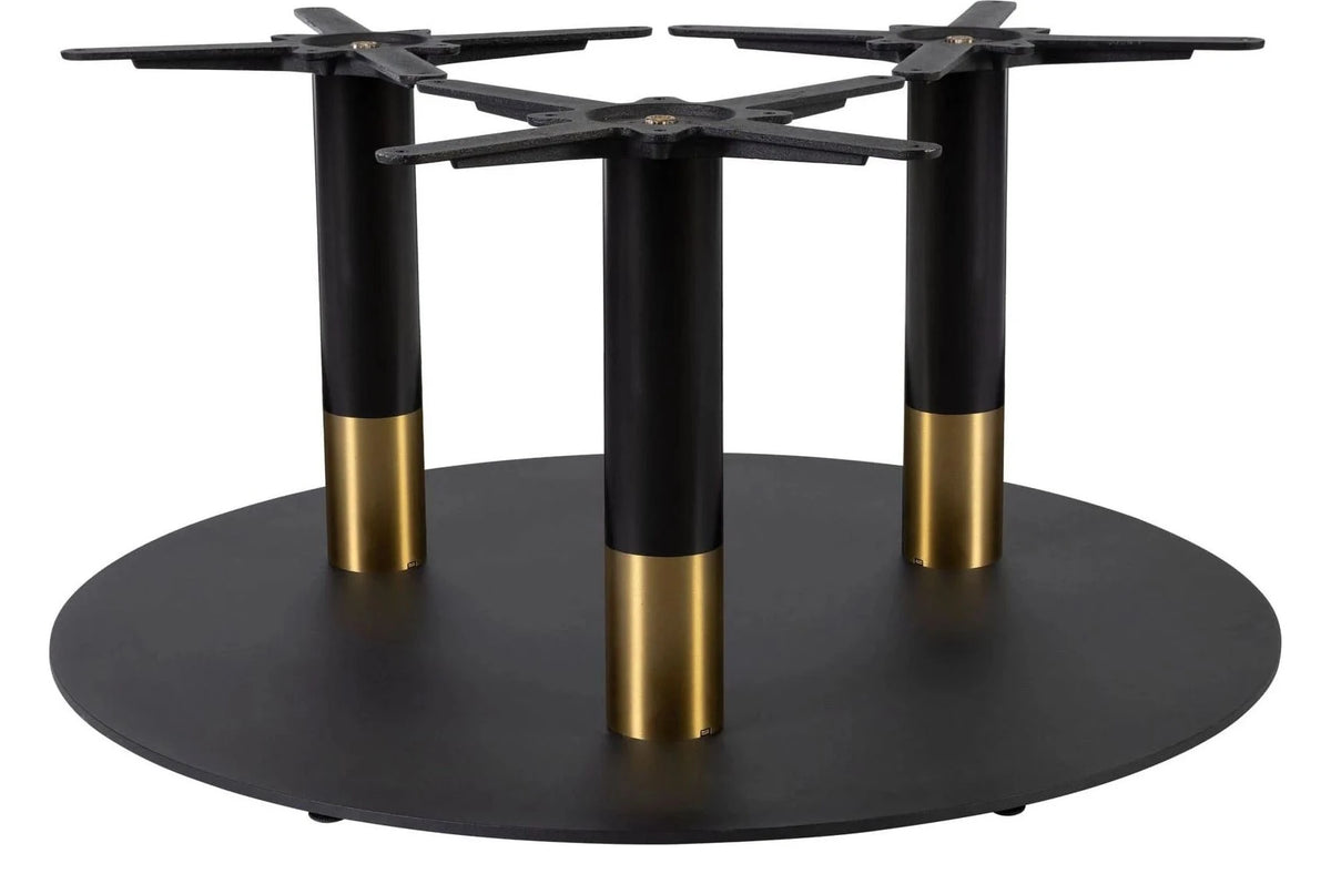 Boston Black and Gold Table Base, Extra Large Round, base 90 x 90 cm, Coffee, 43 cm high
