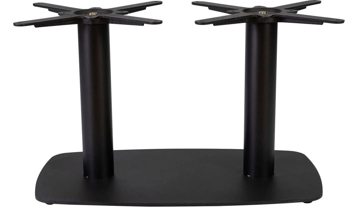 Boston Black Table Base with Rounded Corners, Large Rectangle, base 40 x 70 cm, Coffee, 43 cm high