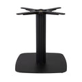 Boston Black Fluted Table Base with Rounded Corners, Small Square, base 40 x 40 cm, Coffee, 43 cm high