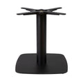 Boston Black Table Base with Rounded Corners, Small Square, base 40 x 40 cm, Coffee, 43 cm high