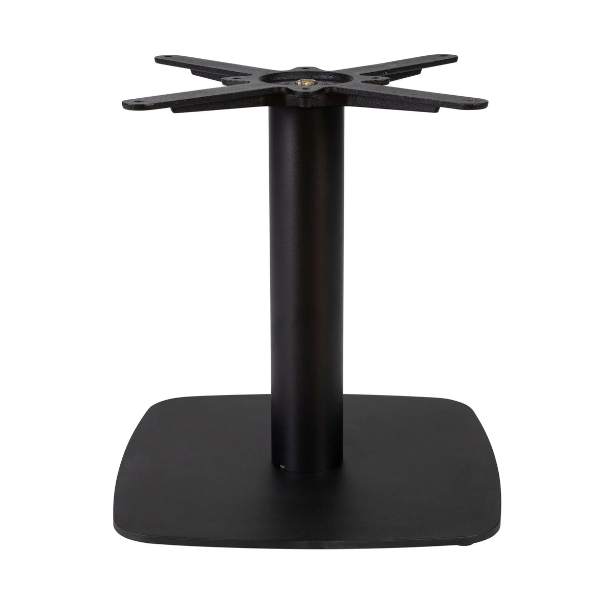 Boston Black Table Base with Rounded Corners, Small Square, base 40 x 40 cm, Coffee, 43 cm high