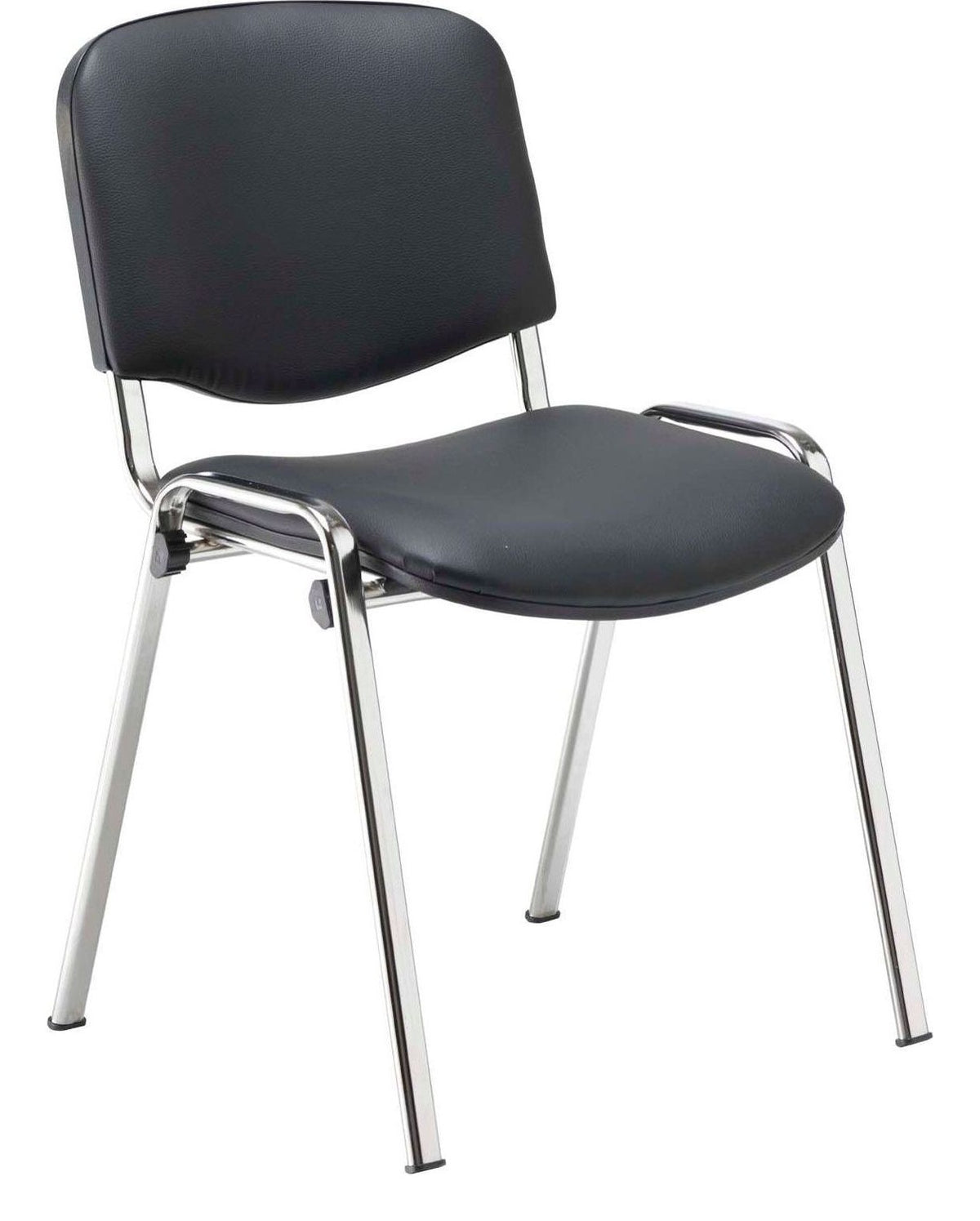 Club Chair with Chrome in Black PU/Chrome