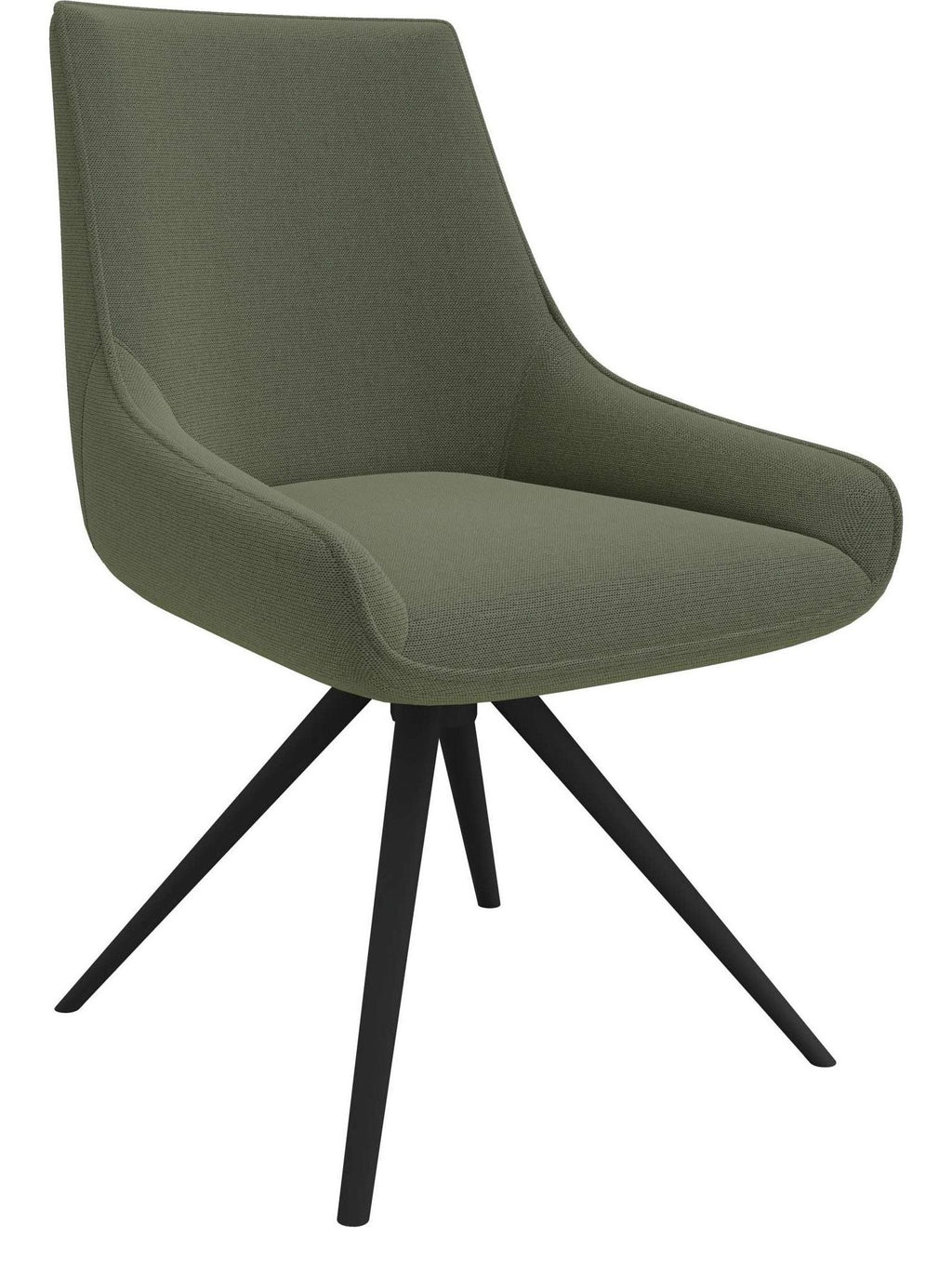Guise Side Chair with 4 Star Base in Green/Black