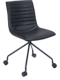 Veer Chair with 4 Star Base in Black PU/Black