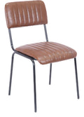 Tavern Side Chair in Brown PU