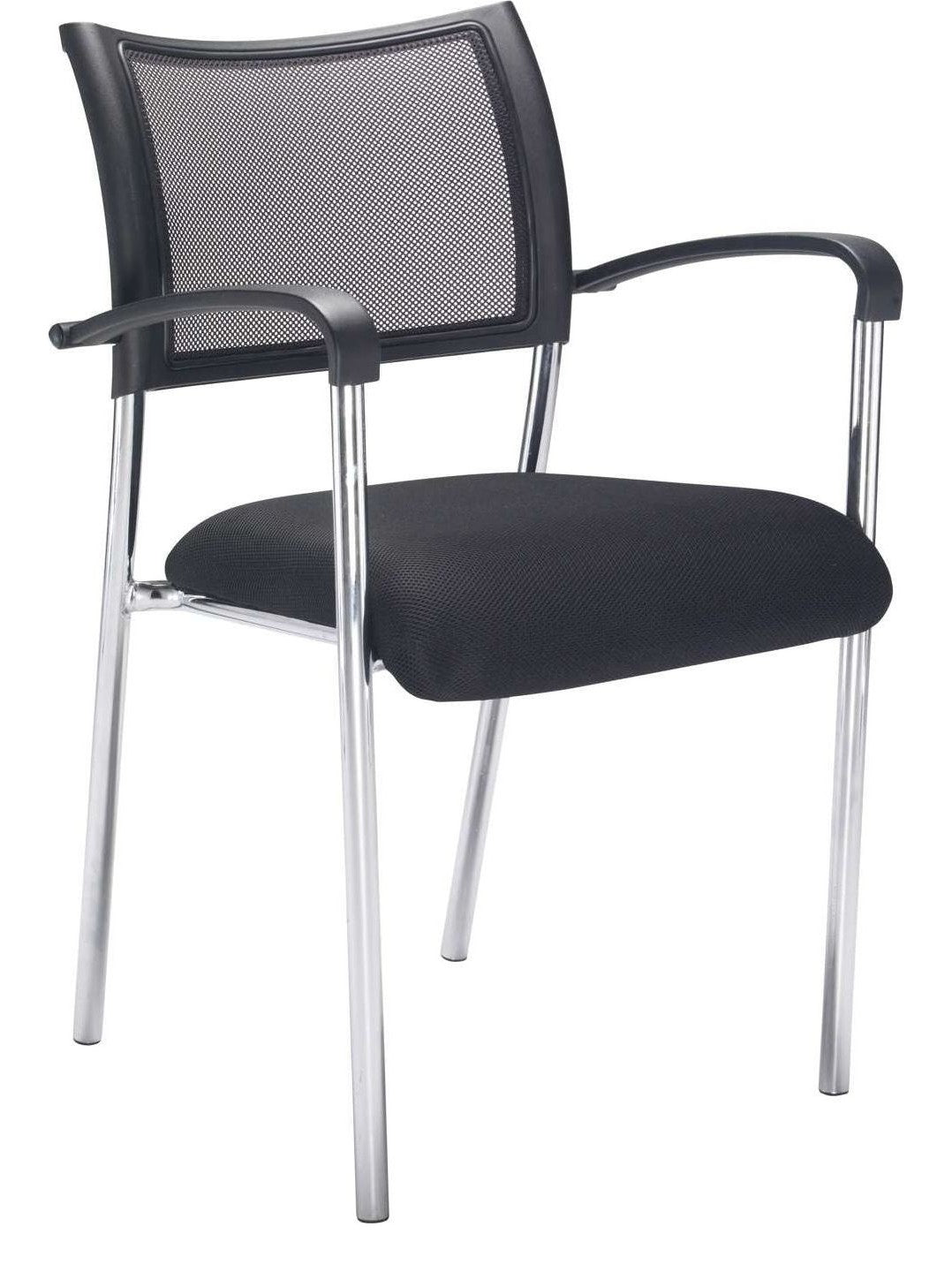 Jupiter Mesh Armchair in Black/Chrome