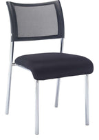Jupiter Mesh Side Chair in Black/Chrome