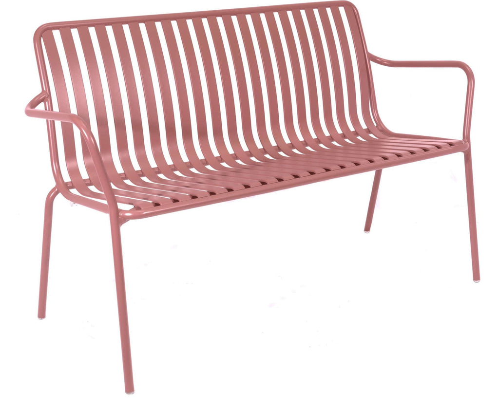 Breeze Aluminium 2 Seater Armchair Bench in Brick Dust