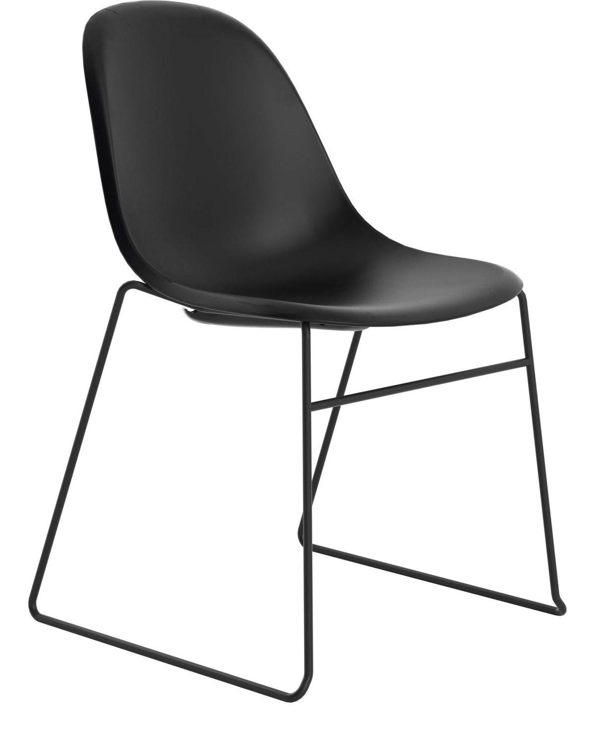 Lizzie Skid Chair in Black