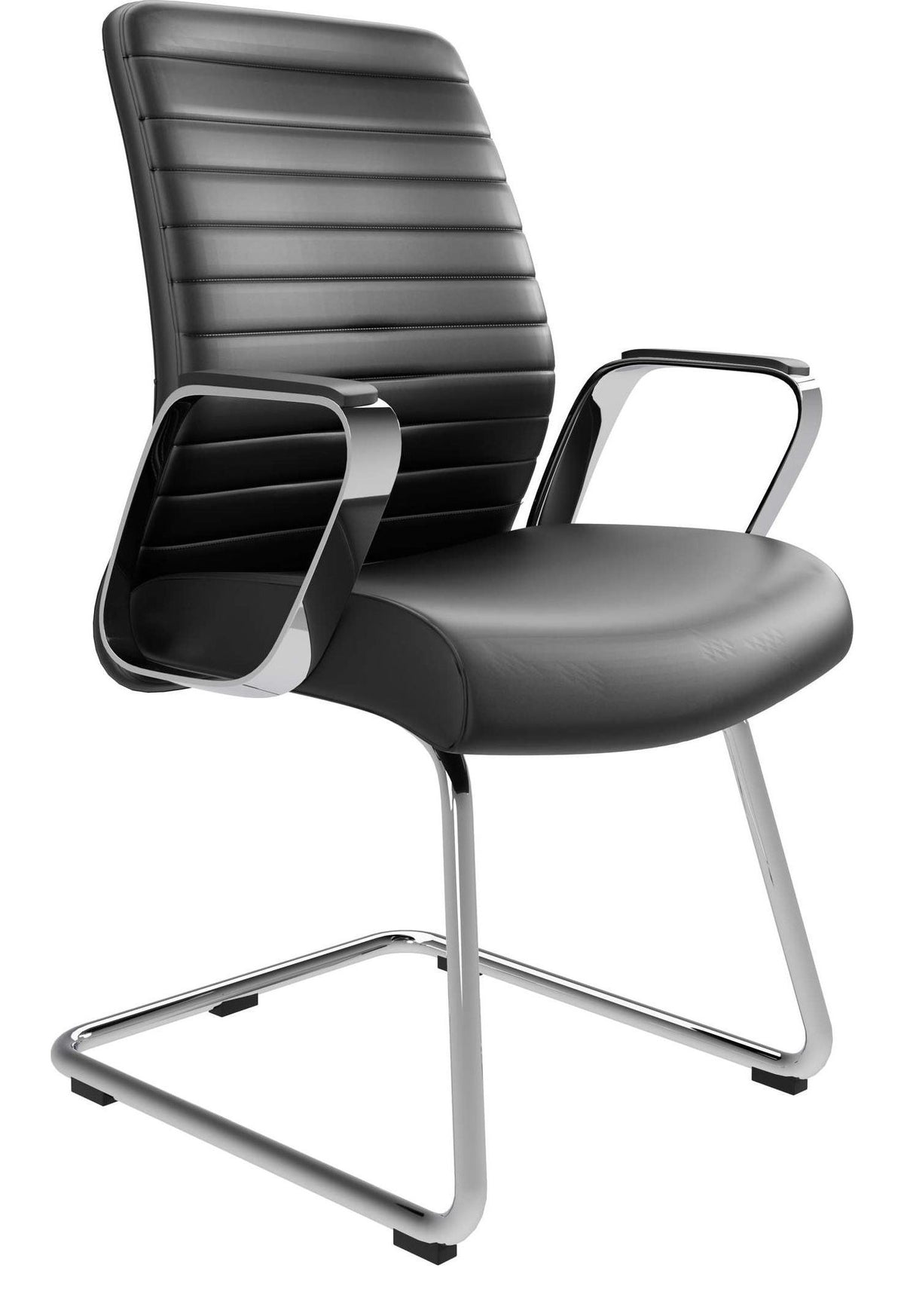 Dawn Visitor Leather Executive Chair in Black PU