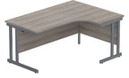 Core Double Upright Corner Desk (Right hand) in Alaskan Grey Oak