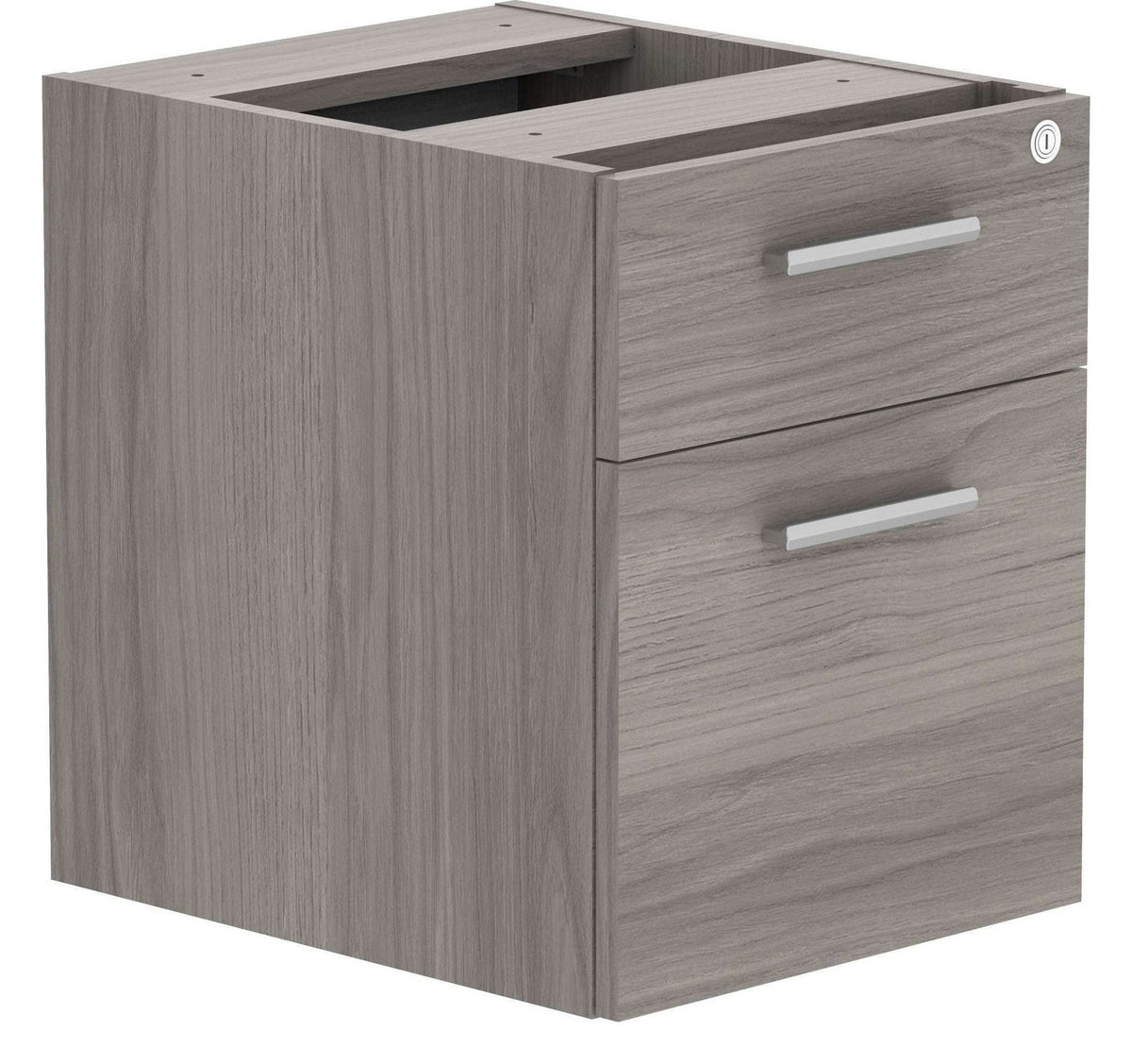 Core Fixed Under Desk Pedestal in Alaskan Grey Oak
