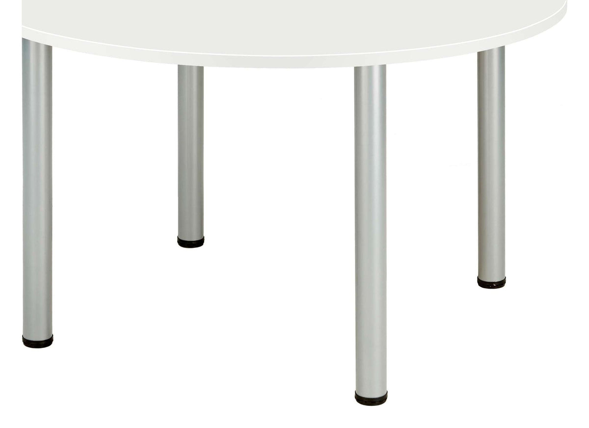 Core Pole Leg Round Meeting Table in Arctic White