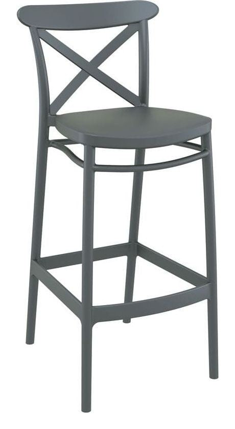 Cross Bar Stool 75cm, Black