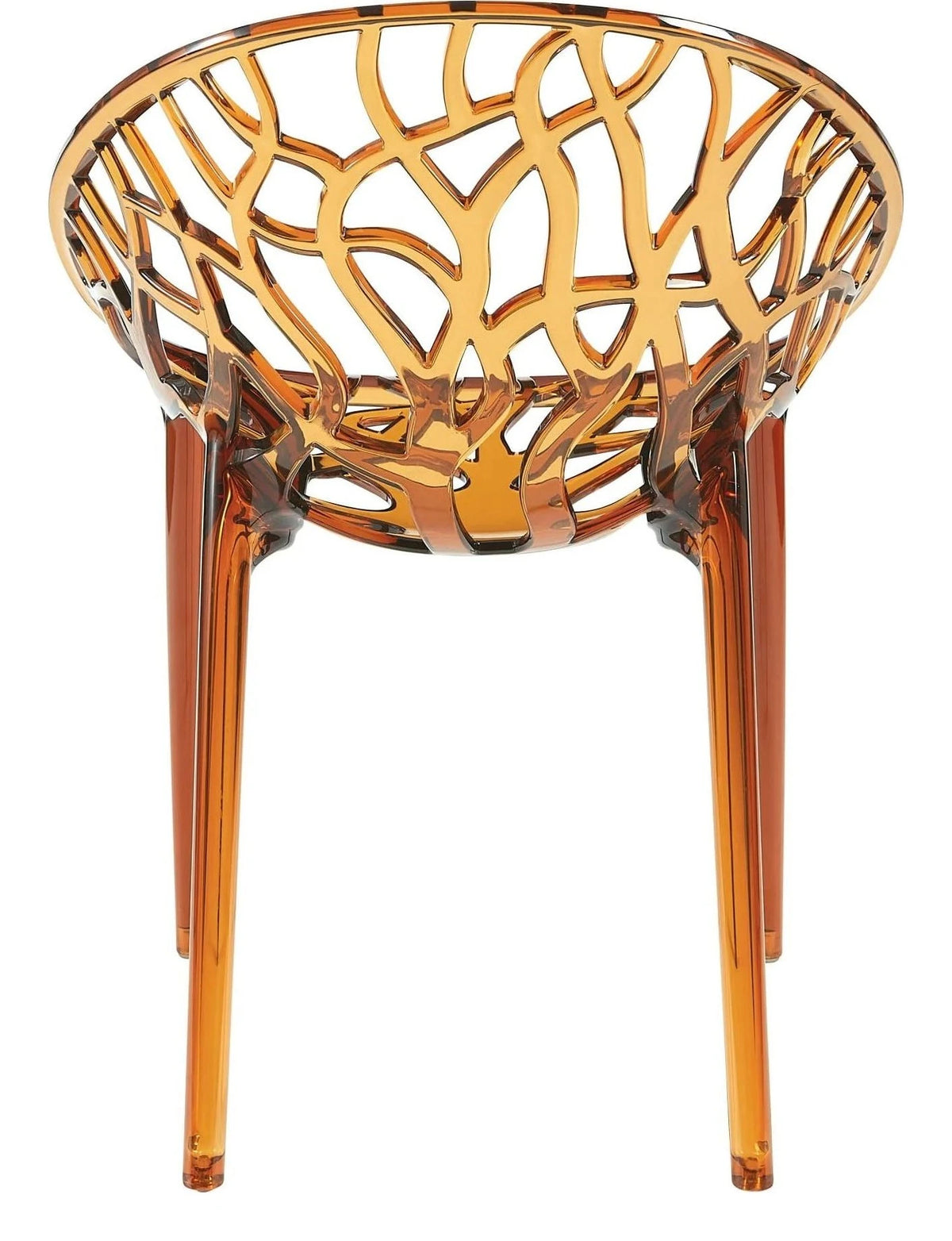 Crystal Chair, Amber Transparent