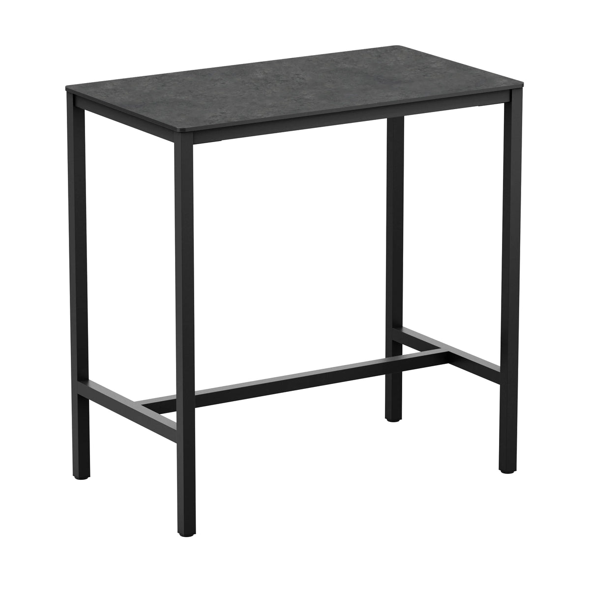 Extrema Metallic Anthracite 4 Leg Bar Height Table