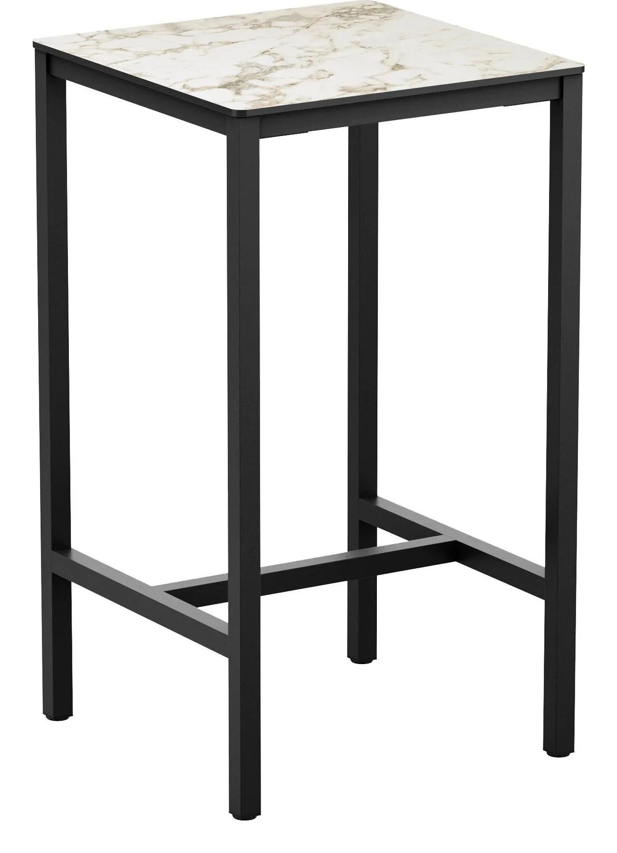 Extrema White Carrara Marble, Black Dining Table, 119x69cm