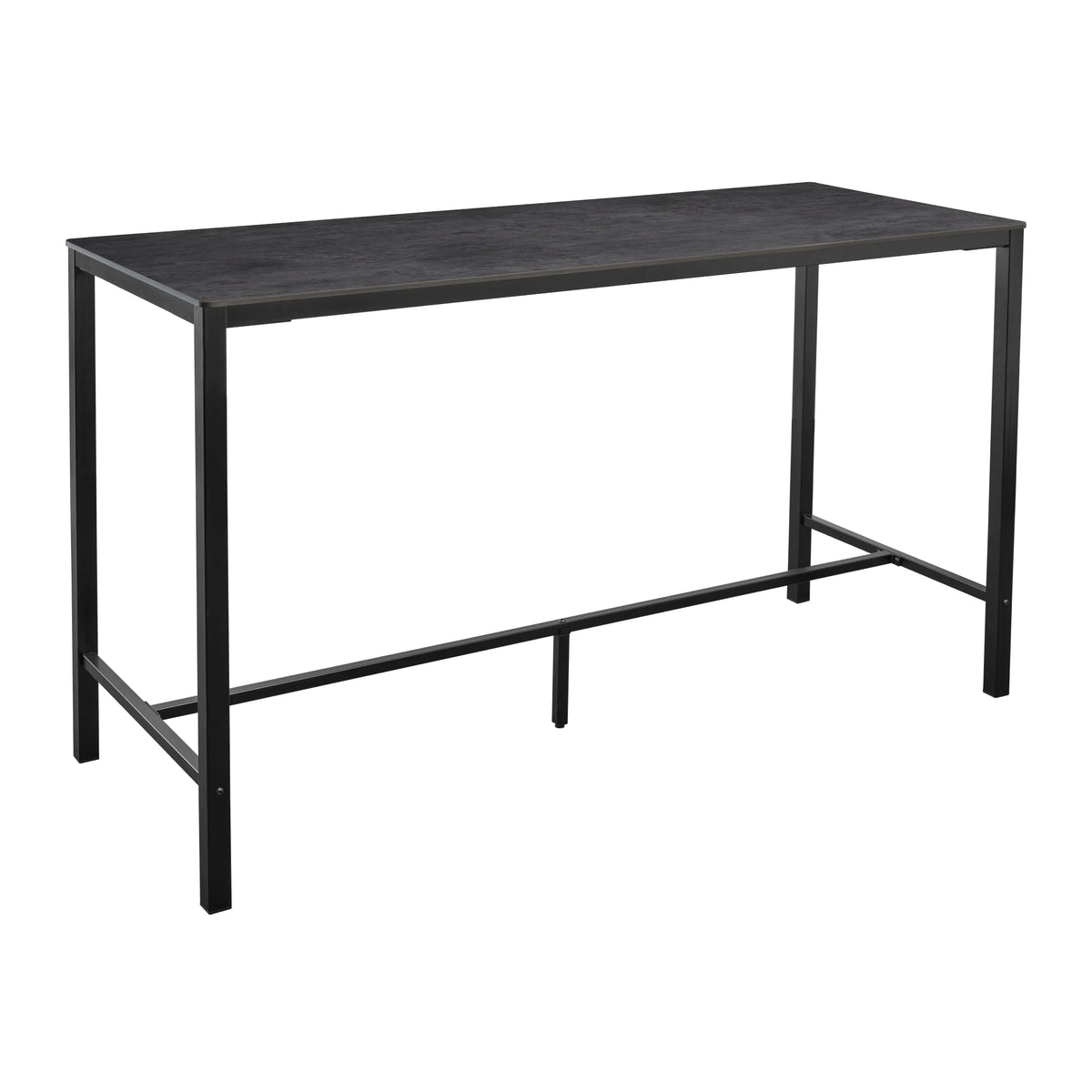 Extrema Metallic Anthracite 4 Leg Bar Height Table