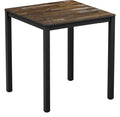 Extrema Planked Vintage Wood 'Textured', Black Dining Table, 119x69cm