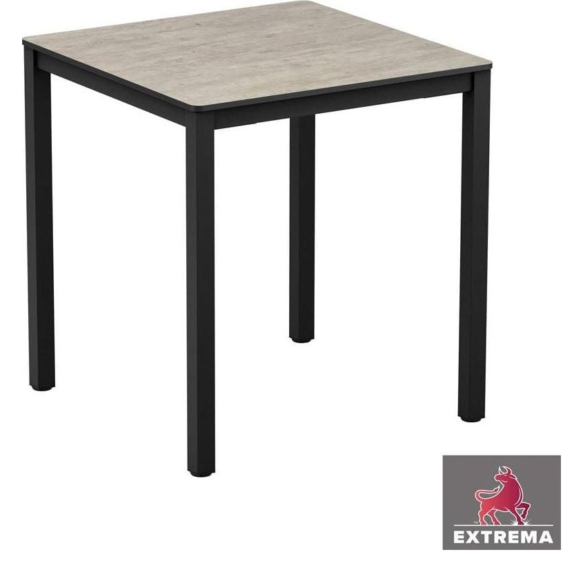 Extrema Cement 'Textured', Black Dining Table, 119x69cm