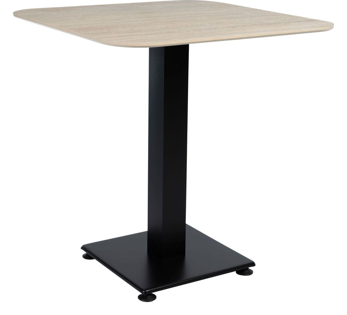Extrema Premium Complete Dining Table, 119x69cm Rectangle, Beige Travertine with Anzio Black Base