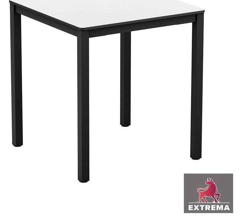 Extrema White, Black Dining Table, 119x69cm
