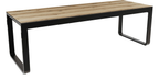 Flow Dining Table, Black Aluminium, Black HPL Top