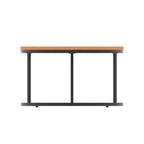 Impulse Round Coffee Table with Metal Frame, beech top, black frame, 800mm, view 3