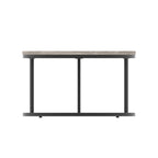 Impulse Round Coffee Table with Metal Frame, grey oak top, black frame, 800mm, view 3