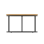 Impulse Round Coffee Table with Metal Frame, oak top, black frame, 800mm, view 3