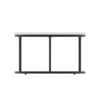 Impulse Round Coffee Table with Metal Frame, white top, black frame, 800mm, view 3