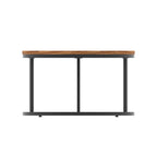 Impulse Round Coffee Table with Metal Frame, walnut top, black frame, 800mm, view 3