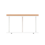 Impulse Round Coffee Table with Metal Frame, beech top, white frame, 800mm, view 3