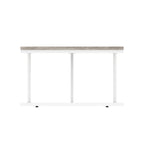 Impulse Round Coffee Table with Metal Frame, grey oak top, white frame, 800mm, view 3