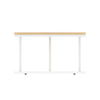 Impulse Round Coffee Table with Metal Frame, maple top, white frame, 800mm, view 3