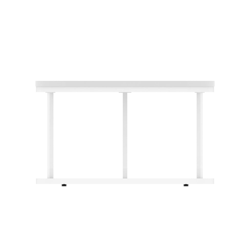 Impulse Round Coffee Table with Metal Frame, white top, white frame, 800mm, view 3