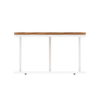 Impulse Round Coffee Table with Metal Frame, walnut top, white frame, 800mm, view 3