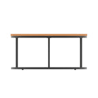 Impulse Round Coffee Table with Metal Frame, beech top, black frame, 1000mm, view 3